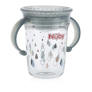 Nuby - Wonder Cup 240ml Twin Handle Tritan Printed-Grey
