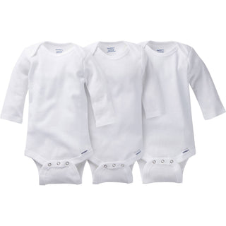Gerber Newborn Baby Unisex Onesies Brand Long Sleeve Bodysuit, 3-Pack (0-3 Months)