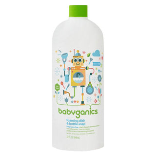 BabyGanics, Foaming Dish & Bottle Soap, Eco Refill, Fragrance Free, 32 fl oz (946 ml)