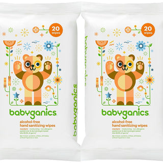 BabyGanics, Hand Sanitizing Wipes, Alcohol Free, Mandarin, 20 Wipes