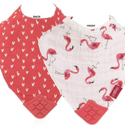 Nuby - Reversible 100% Natural Cotton Muslin 2 Piece Teething Bib