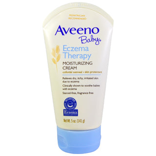 Aveeno Baby, Eczema Therapy, Moisturizing Cream, Fragrance-Free, 5 oz (141 g)