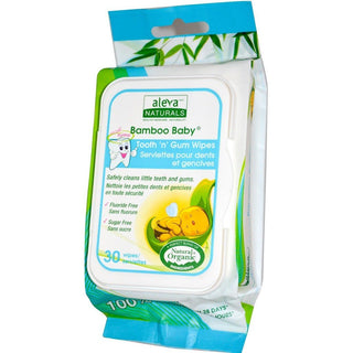 Aleva Naturals, Bamboo Baby Wipes, Tooth 'n' Gum, 30 Wipes